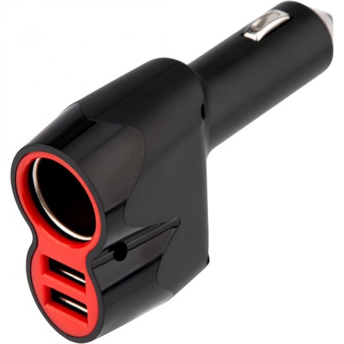 Автозарядка в прикуриватель REXANT 2хUSB + гнездо 16-0299 Автозарядка в прикуриватель REXANT 2хUSB + гнездо 16-0299