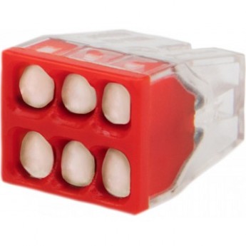 Экспресс-клемма с пастой REXANT СМК 2273-246, 6-проводная 0.5-2.5 мм², прозрачная (100 шт./уп.) Экспресс-клемма с пастой REXANT СМК 2273-246, 6-проводная 0.5-2.5 мм², прозрачная (100 шт./уп.)