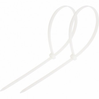 Хомут-стяжка REXANT нейлоновая 250x3.6 мм белая, 25 шт. Хомут-стяжка REXANT нейлоновая 250x3.6 мм белая, 25 шт.