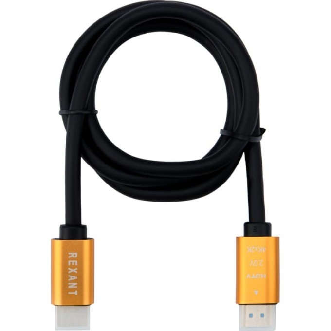 Кабель REXANT HDMI - HDMI 2,0, 1м, Gold 17-6102 Кабель REXANT HDMI - HDMI 2,0, 1м, Gold 17-6102