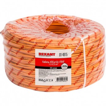 Кабель REXANT КПСНГ(А)-FRHF 1x2x0.35 мм² огнестойкий 200 м Кабель REXANT КПСНГ(А)-FRHF 1x2x0.35 мм² огнестойкий 200 м