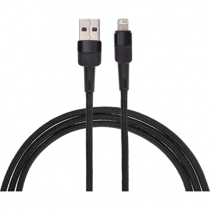 Кабель REXANT USB-A – Lightning для Apple, 2,4А, 1м, в черной нейлоновой оплетке 18-7060 Кабель REXANT USB-A – Lightning для Apple, 2,4А, 1м, в черной нейлоновой оплетке 18-7060
