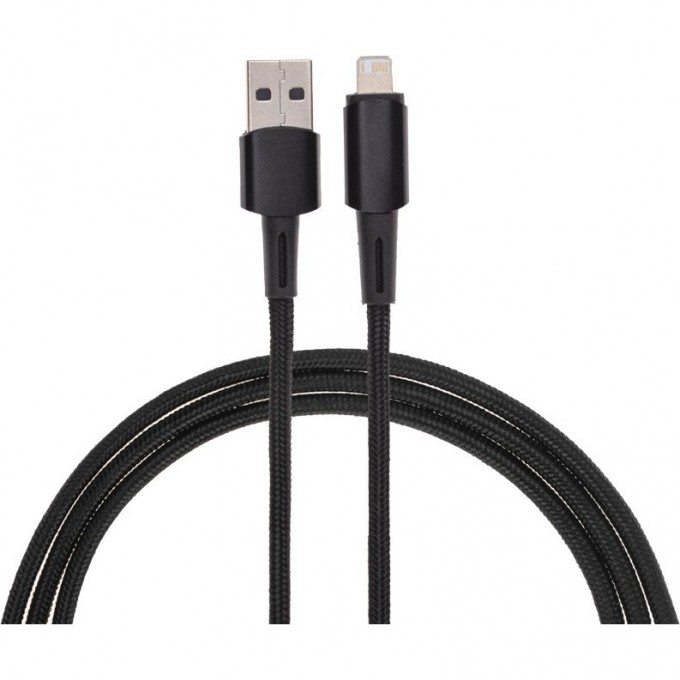 Кабель REXANT USB-A – Lightning для Apple, 2,4А, 1м, в черной нейлоновой оплетке, со световой индикацией 18-7058 Кабель REXANT USB-A – Lightning для Apple, 2,4А, 1м, в черной нейлоновой оплетке, со световой индикацией 18-7058