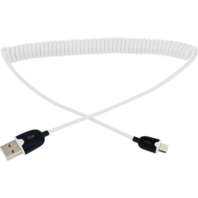 Кабель USB универсальный REXANT microUSB шнур витой 1 м белый 18-4301 Кабель USB универсальный REXANT microUSB шнур витой 1 м белый 18-4301