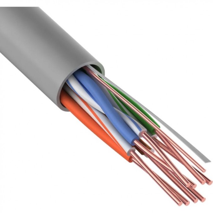 Кабель витая пара REXANT PRO F/UTP, CAT 5e, ZH нг(А)-HF, 4х2х0,52мм, 24AWG, INDOOR, SOLID, серый, 305м 02-0021 Кабель витая пара REXANT PRO F/UTP, CAT 5e, ZH нг(А)-HF, 4х2х0,52мм, 24AWG, INDOOR, SOLID, серый, 305м 02-0021