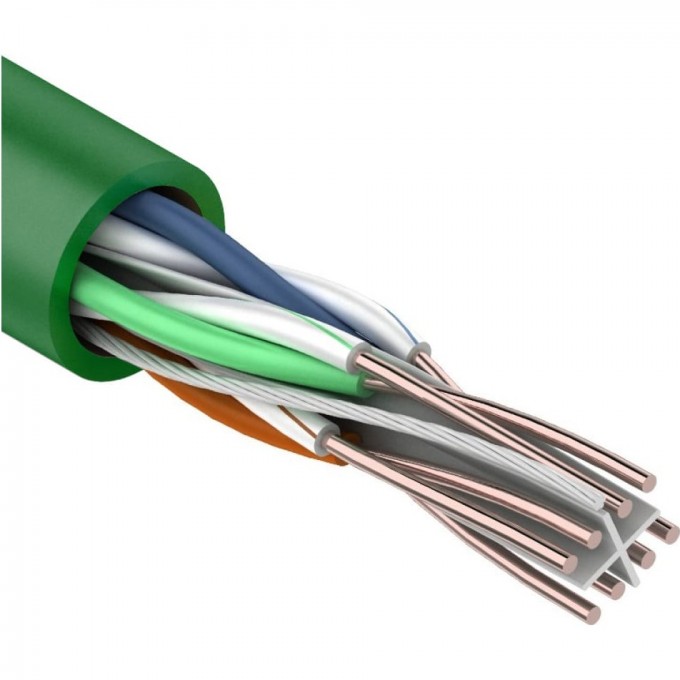Кабель витая пара REXANT U/UTP, CAT 6, нг(А)-LSLTx, 4х2х0,575мм, 23AWG, INDOOR, SOLID, зеленый, 305м 01-0071 Кабель витая пара REXANT U/UTP, CAT 6, нг(А)-LSLTx, 4х2х0,575мм, 23AWG, INDOOR, SOLID, зеленый, 305м 01-0071