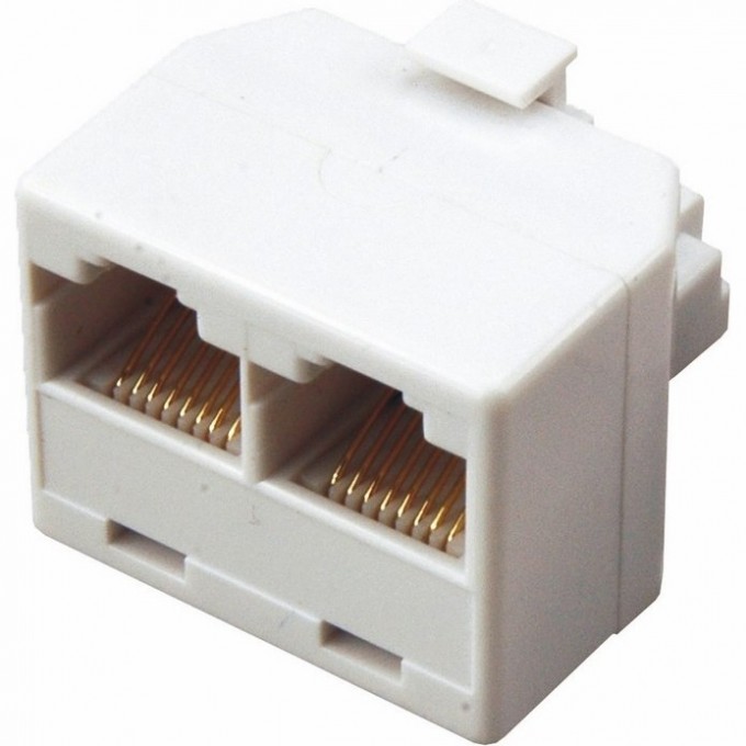 Компьютерный двойник REXANT RJ-45 (штекер - 2 гнезда) 03-0102 Компьютерный двойник REXANT RJ-45 (штекер - 2 гнезда) 03-0102