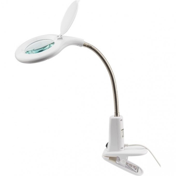 Лупа с подсветкой REXANT 3D+12D 60 LED настольная прищепка белая 31-0244 Лупа с подсветкой REXANT 3D+12D 60 LED настольная прищепка белая 31-0244
