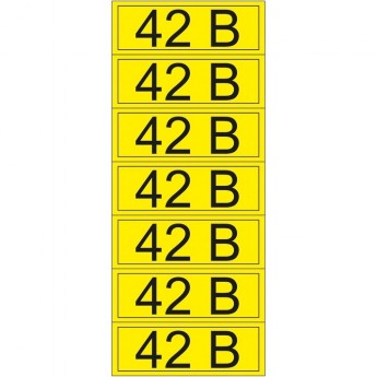 Наклейка REXANT знак электробезопасности «42 В» 35х100 мм (7 шт на листе) Наклейка REXANT знак электробезопасности «42 В» 35х100 мм (7 шт на листе)
