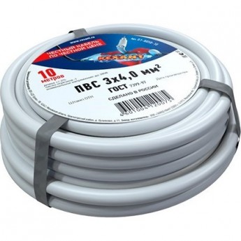 Провод REXANT ПВС 3x4.0 мм² соединительный 10 м Провод REXANT ПВС 3x4.0 мм² соединительный 10 м