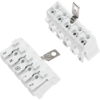 Пружинная соединительная 5-полюсная клемма REXANT КСП с заземлением и ножками 50 шт