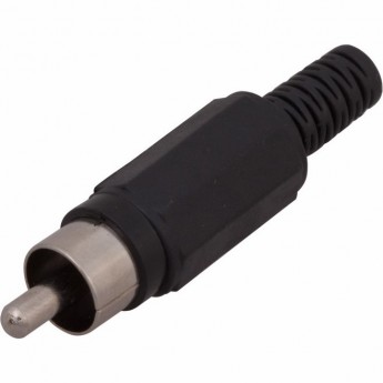 Разъем REXANT штекер RCA чёрный пайка Разъем REXANT штекер RCA чёрный пайка