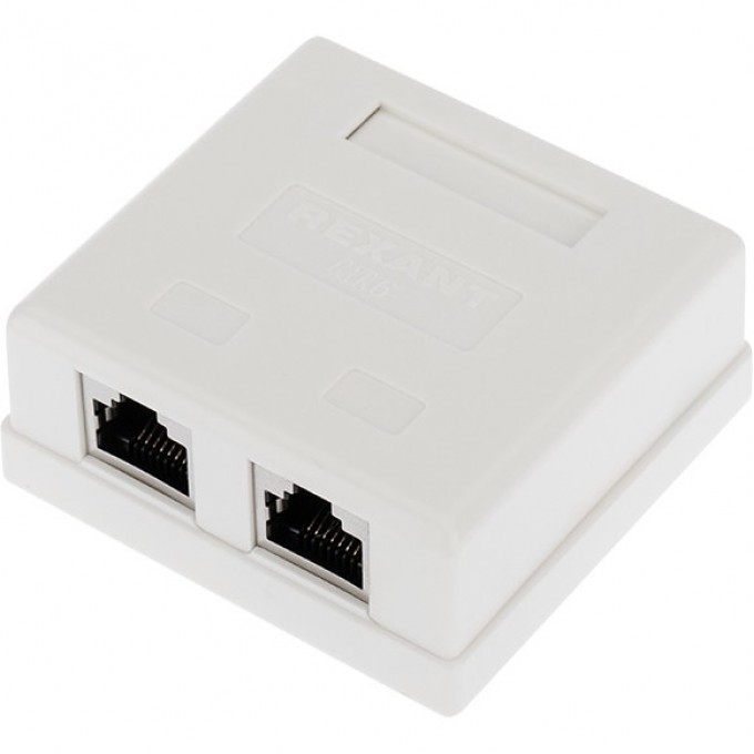 Розетка компьютерная REXANT RJ-45 (8P8C) внешняя 2-порта экранированная 03-0146 Розетка компьютерная REXANT RJ-45 (8P8C) внешняя 2-порта экранированная 03-0146