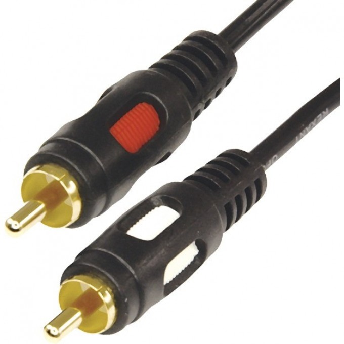 Шнур REXANT 2 RCA - 2 RCA, 5м, черный (GOLD) 17-0146 Шнур REXANT 2 RCA - 2 RCA, 5м, черный (GOLD) 17-0146