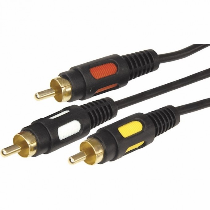 Шнур REXANT 3 RCA - 3 RCA 1.5 м черный gold 17-0212 Шнур REXANT 3 RCA - 3 RCA 1.5 м черный gold 17-0212