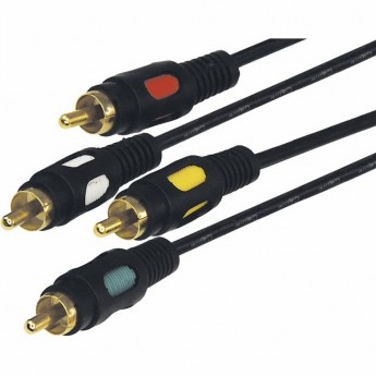 Шнур REXANT 4RCA Plug - 4RCA Plug 1.5m gold Шнур REXANT 4RCA Plug - 4RCA Plug 1.5m gold