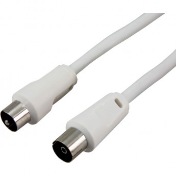 Шнур REXANT ТВ гнездо - ТВ штекер 10 м белый Шнур REXANT ТВ гнездо - ТВ штекер 10 м белый