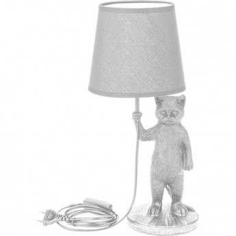 Светильник декоративный настольный REXANT МОБИ "КОТ С ЗОНТОМ" с цоколем Е14 40 Вт белый