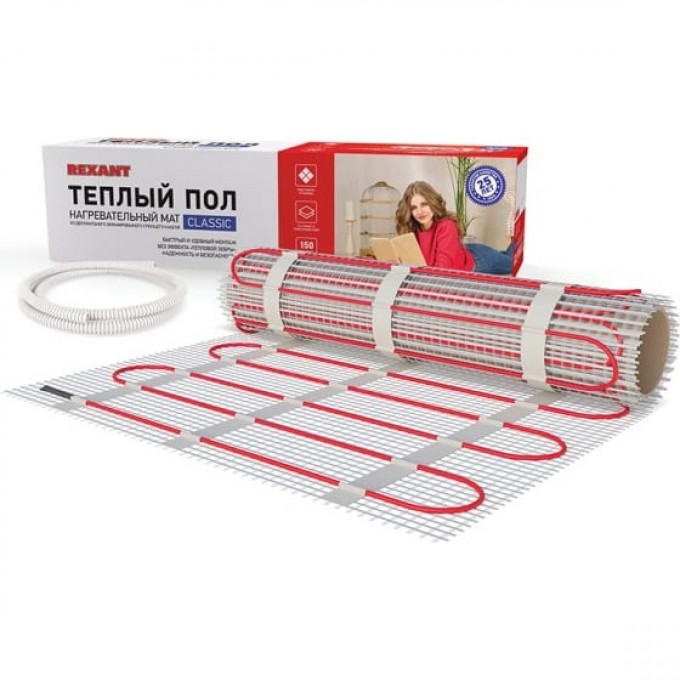Теплый пол REXANT CLASSIC RNX-0.5-75 нагревательный мат с экраном 51-0501-2 Теплый пол REXANT CLASSIC RNX-0.5-75 нагревательный мат с экраном 51-0501-2