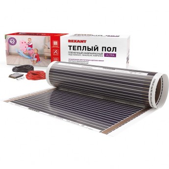 Теплый пол REXANT ULTRA RXM 220 пленочный 5 м² 1100 Вт Теплый пол REXANT ULTRA RXM 220 пленочный 5 м² 1100 Вт