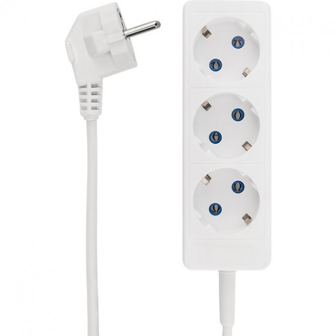 Удлинитель REXANT STANDARD 3 гнезда, 3м, 2х1,0мм², б/з, белый 13-4007 Удлинитель REXANT STANDARD 3 гнезда, 3м, 2х1,0мм², б/з, белый 13-4007