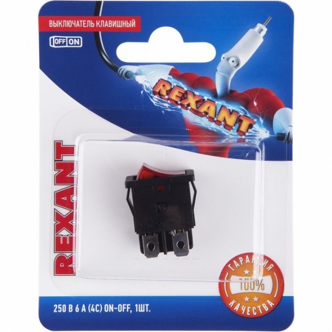Выключатель клавишный REXANT MINI RWB-207 красный с подсветкой, в упаковке 1шт. 06-0300-A Выключатель клавишный REXANT MINI RWB-207 красный с подсветкой, в упаковке 1шт. 06-0300-A