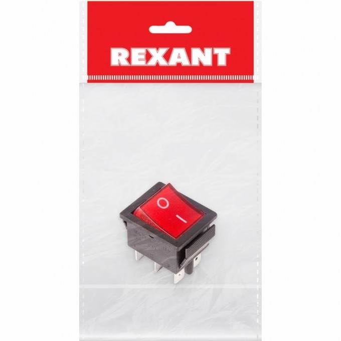 Выключатель клавишный REXANT RWB-506 красный индивидуальная упаковка 36-2350-1 Выключатель клавишный REXANT RWB-506 красный индивидуальная упаковка 36-2350-1
